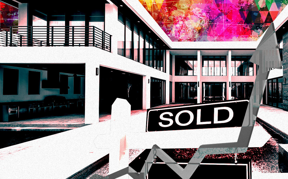 A photo illustration of 6155 Southwest 106th Street in Pinecrest (Getty, Compass)