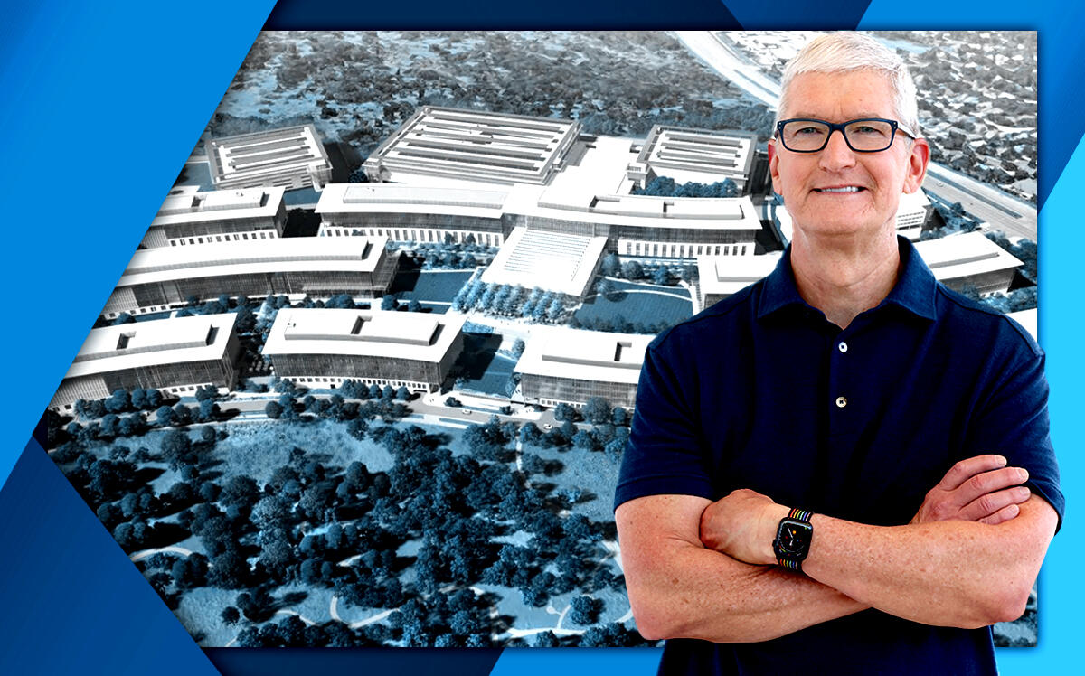 Apple's Tim Cook with West Parmer Lane and Dallas Drive