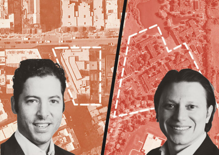Standard Communities' Jeff Jaeger and Scott Alter; (left) 2757 North Pine Grove Avenue in Chicago; (right) 503 Kildeer Drive in Bolingbrook (Google Maps, Getty, Housing on Merit)