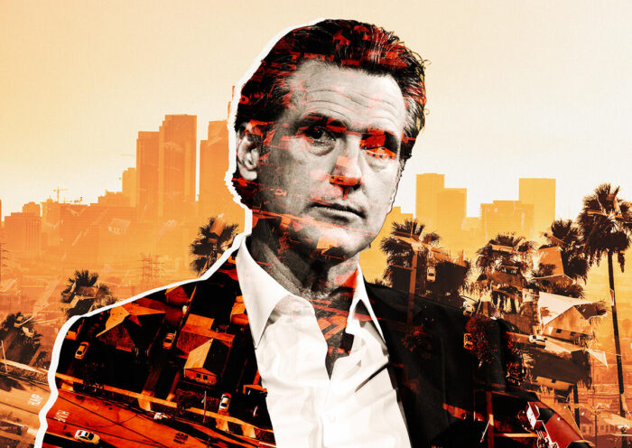 Gov. Gavin Newsom (Illustration by The Real Deal with Getty)