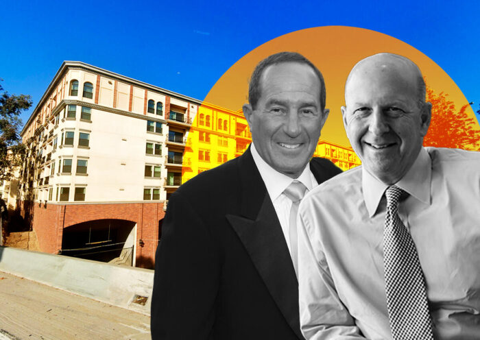 Geoff Palmer, 1000 West Temple Street in L.A. and Goldman Sachs CEO David Solomon (Getty, Goldman Sachs, Google Maps)