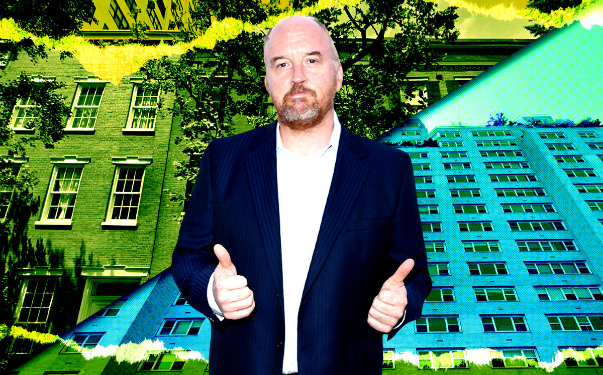 Louis C.K. with 35 Charlton Street and 101 West 12th Street
