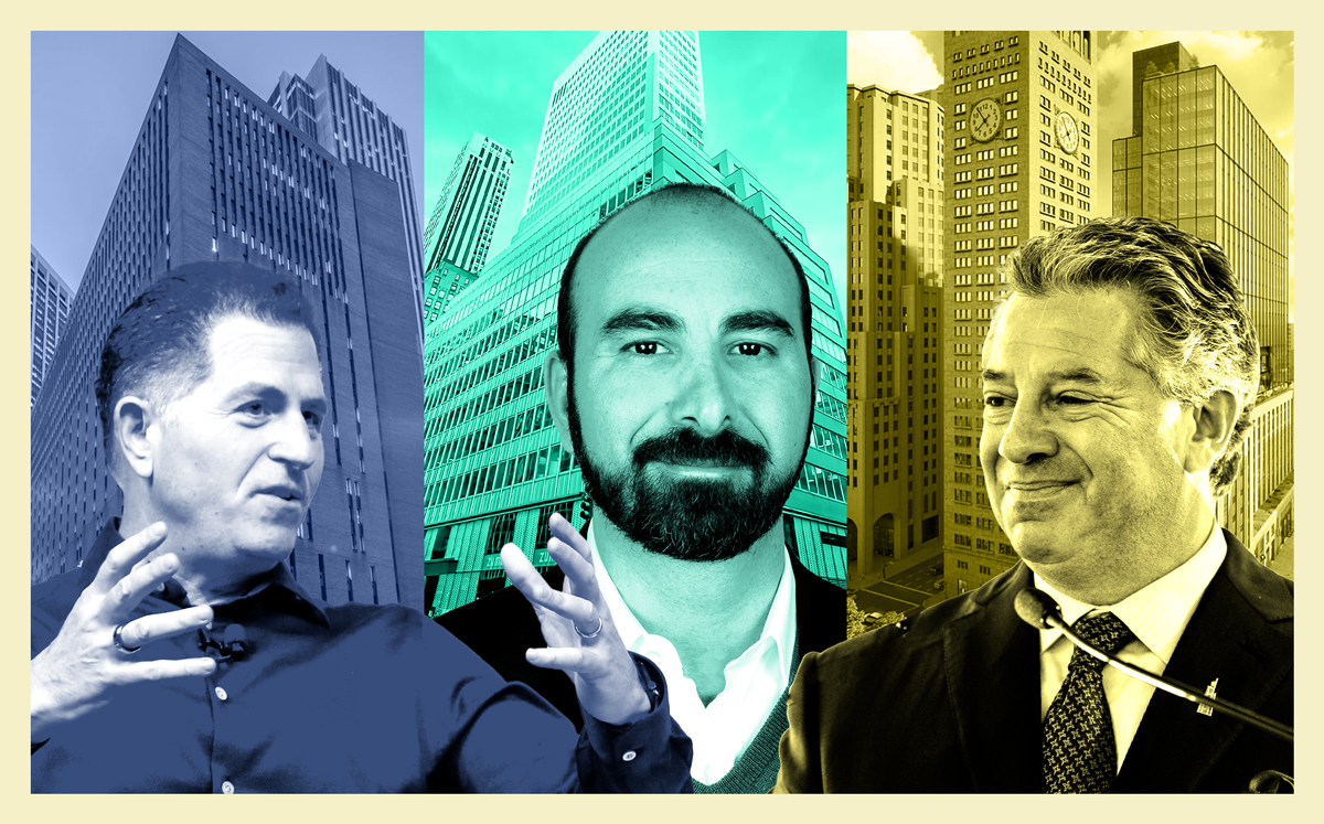 From left: Michael Dell with 25 Water Street, Alex Sapir with 261 Madison Avenue and Marc Holiday with One Madison Avenue