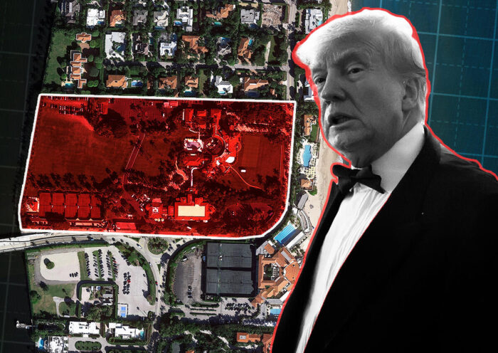 Donald Trump and the Mar-A-Lago at 1100 South Ocean Boulevard