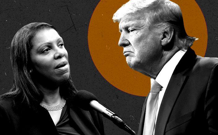 Letitia James and Donald Trump (Getty)