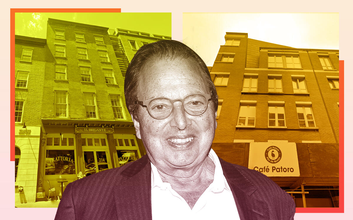 Douglas Durst with 214 Front Street and 213-217 Front Street (Getty, Google Maps)