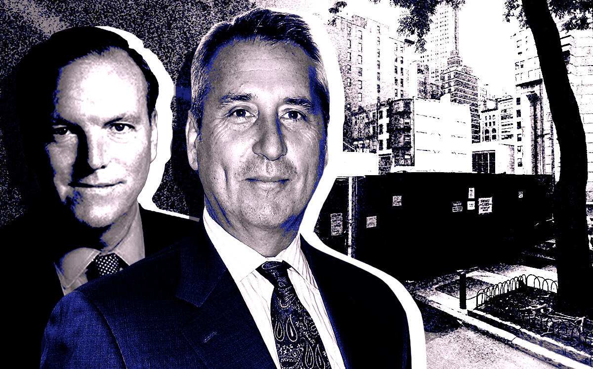 From left: Vanbarton Group’s Gary Tischler and Richard Coles along with 3 West 29th Street (Getty, Vanbarton Group, Google Maps)