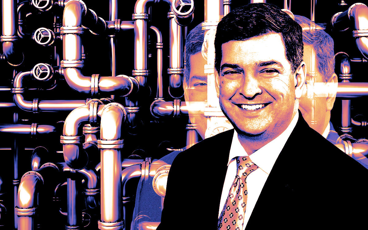 A photo illustration of Olympic Steel CEO Richard Marabito (Getty, LinkedIn/Richard Marabito)