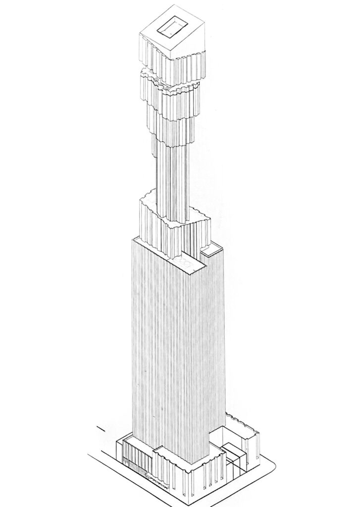 An early rendering of 740 Eighth Avenue