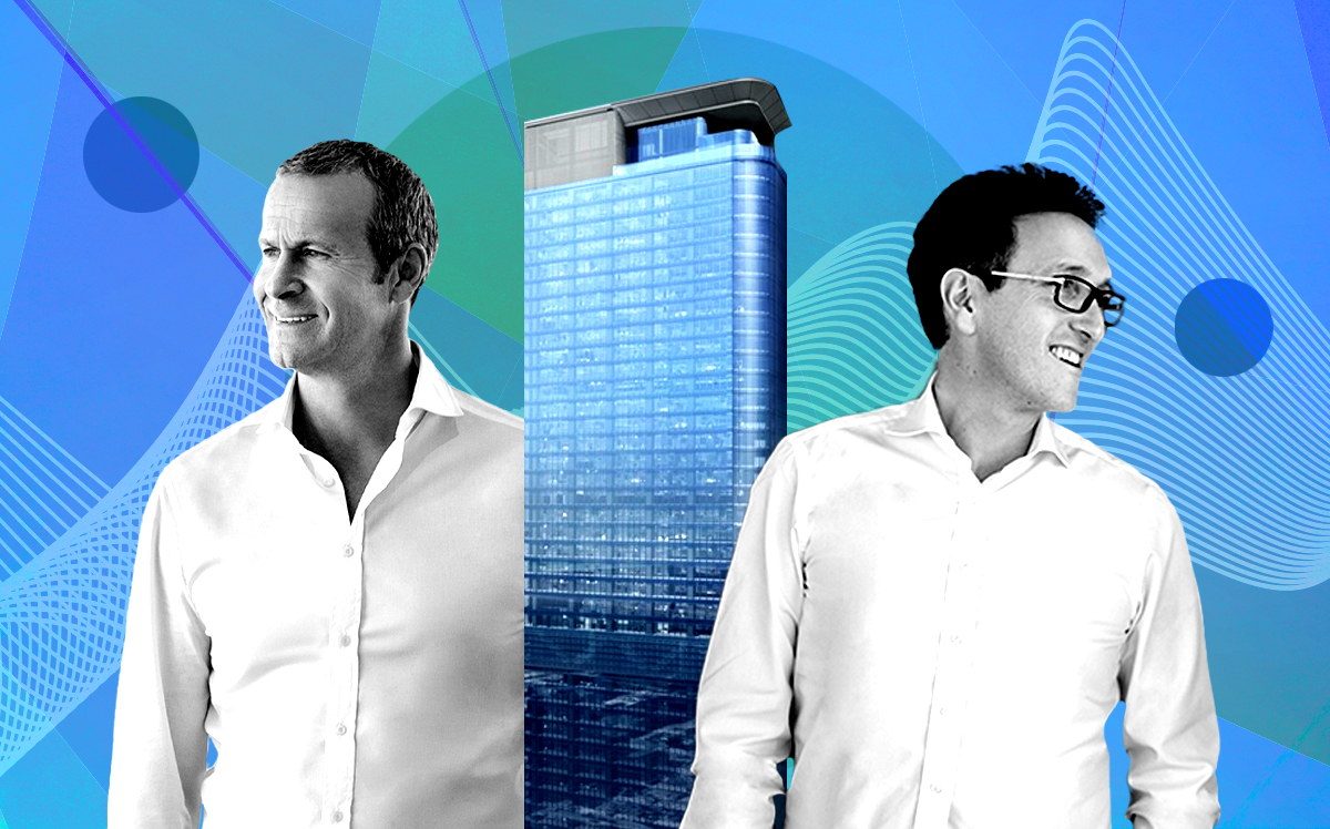 From left: OKO Group's Vlad Doronin and Cain International's Jonathan Goldstein with 830 Brickell