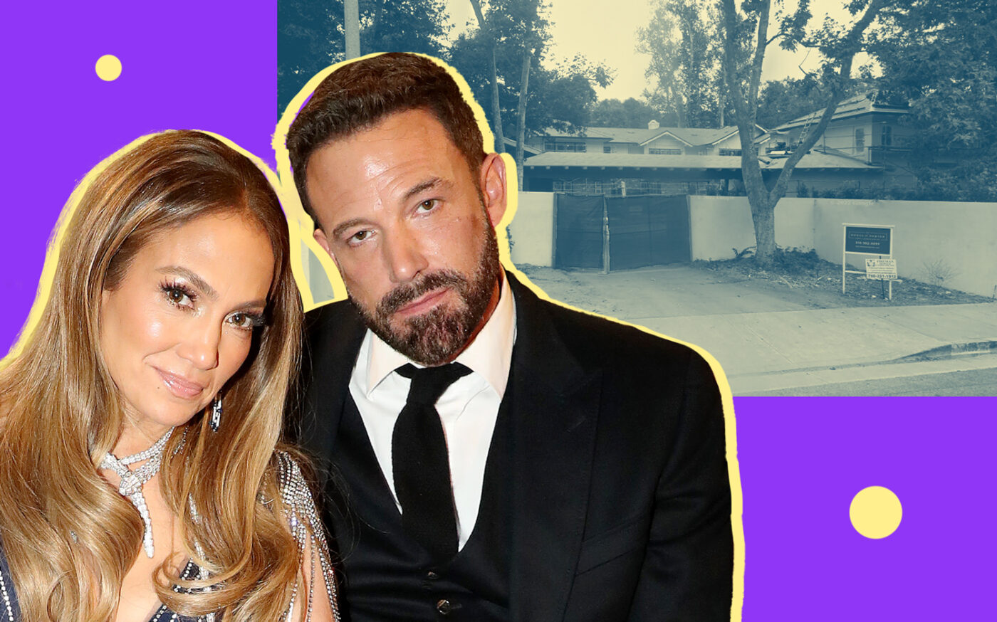 Jennifer Lopez and Ben Affleck with 14330 West Sunset Boulevard in Los Angeles