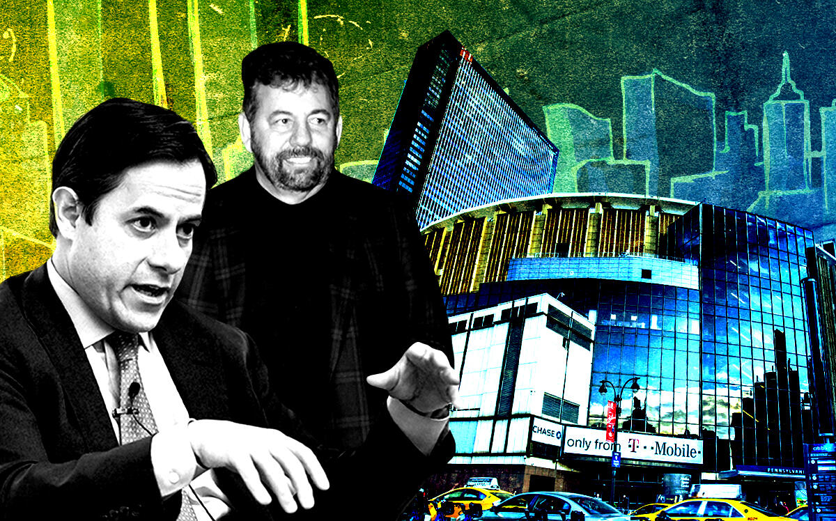 From left: Dan Garodnick and James Dolan with Madison Square Garden