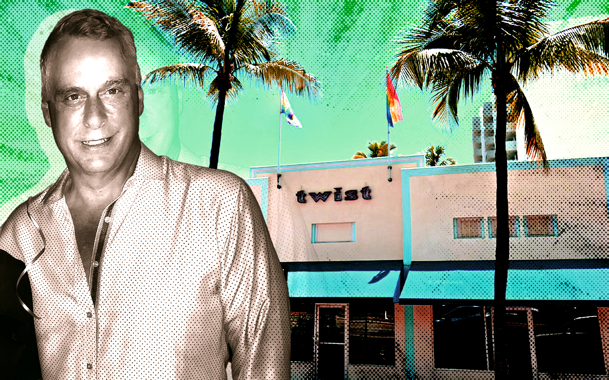 Joel Stedman and 1057 Washington Avenue in Miami Beach (Getty, Twitter/MichaelGongora, Google Maps)