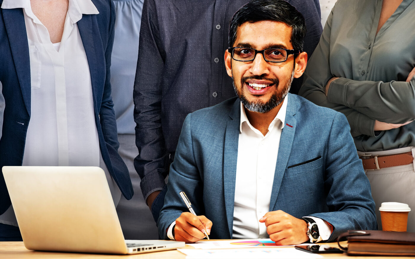 Alphabet's Sundar Pichai (Photo Illustration by Steven Dilakian for The Real Deal with Getty)