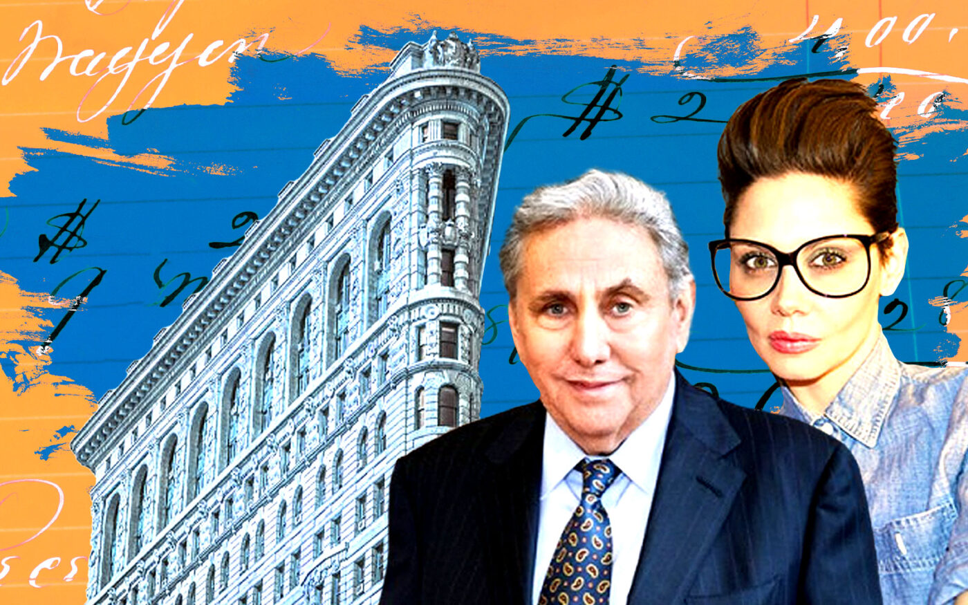 From left: GFP Real Estate's Jeff Gural and Sorgente Group's Veronica Mainetti with the Flatiron Building