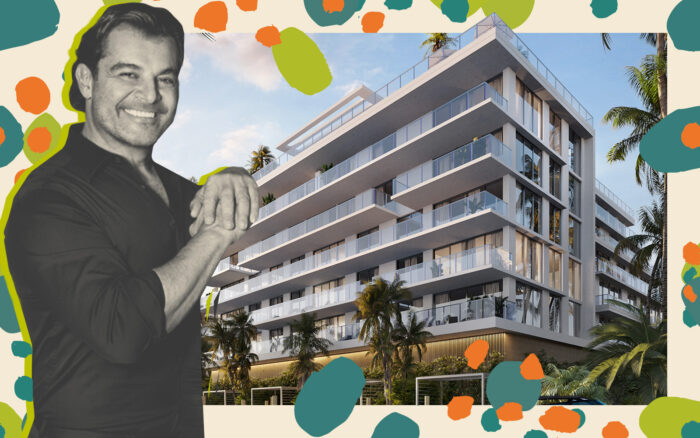 Artefacto's Paulo Bacchi with rendering of 9760 West Bay Harbor Drive