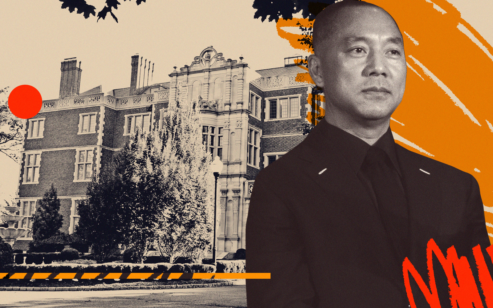 Guo Wengui with the Crocker-McMillin mansion