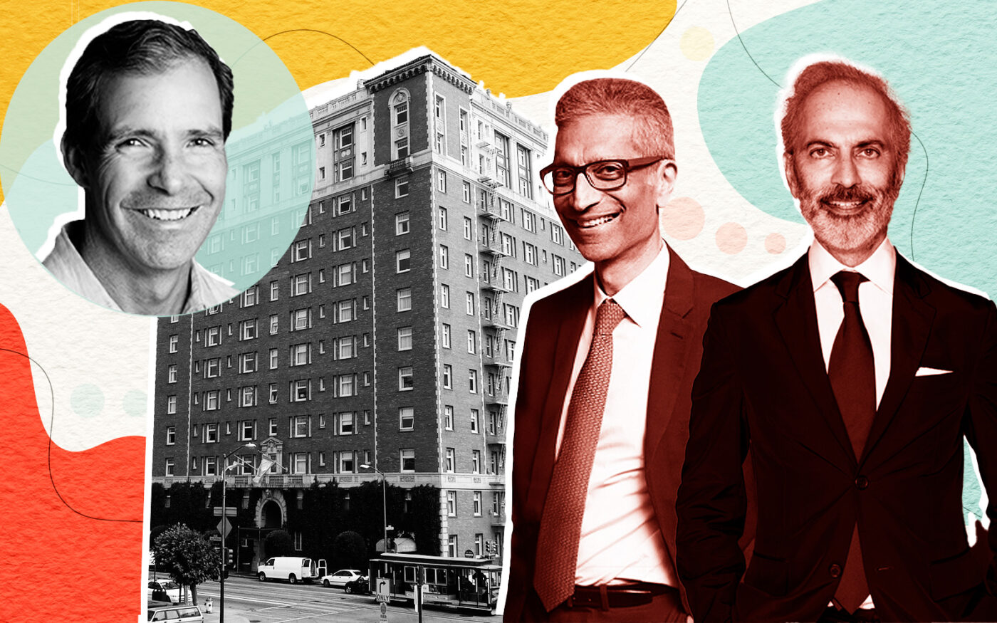 Flynn Properties CEO Greg Flynn with Highgate co-founders Mahmood and Mehmed Kimji and 1075 California Street, San Francisco