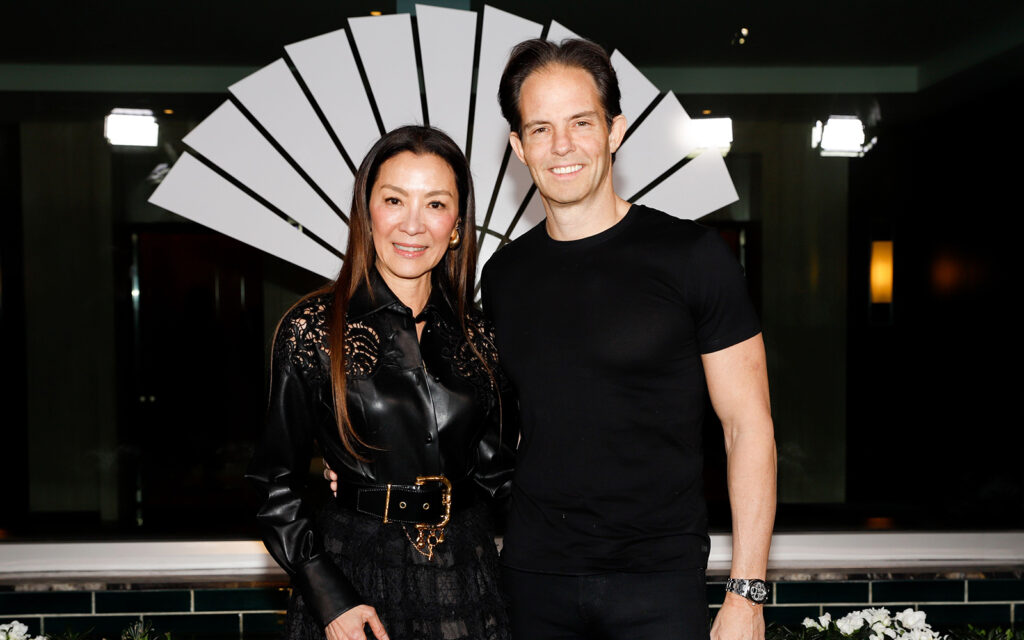 Michelle Yeoh and Michael Shvo at Feb. 12 party at Mandarin Oriental Residences Beverly Hills  