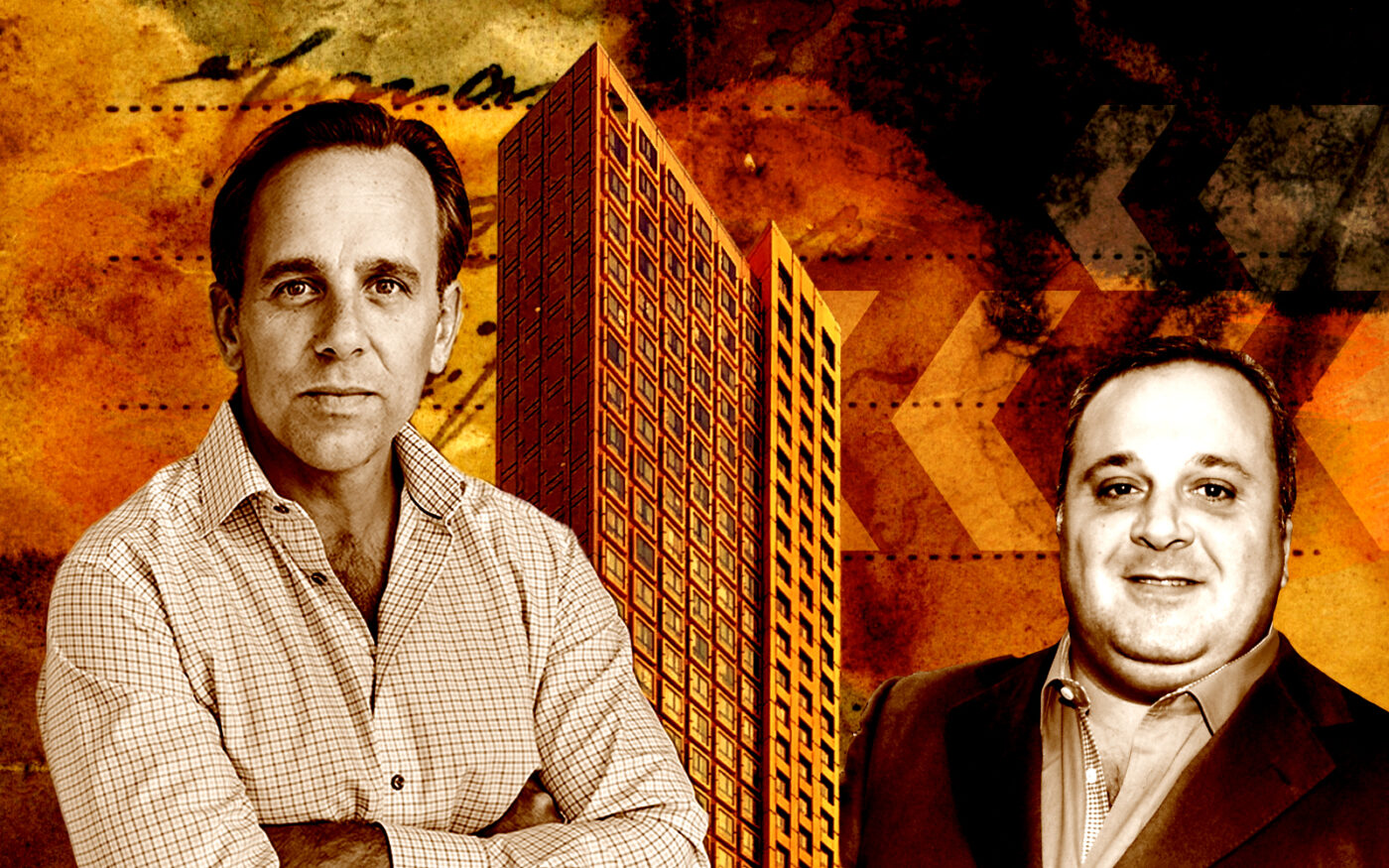 From left: Maverick Real Estate Partners’ Ted Martell and Chetrit Group's Meyer Chetrit with 255 West 34th Street