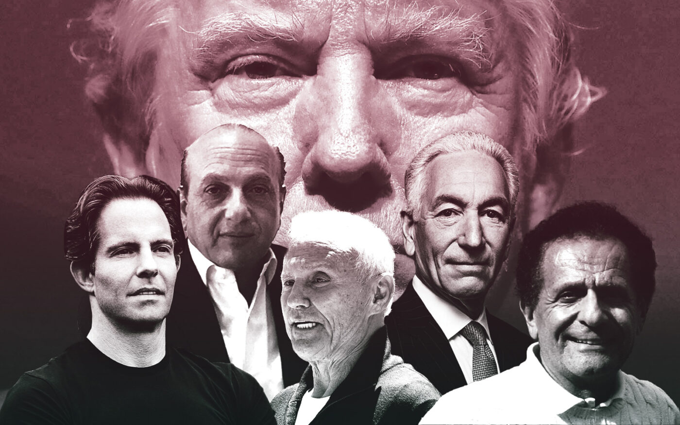 From left: Michael Shvo, Alex Adjmi, Ian Schrager, Donald Trump, Charles Kushner, James Batmasian