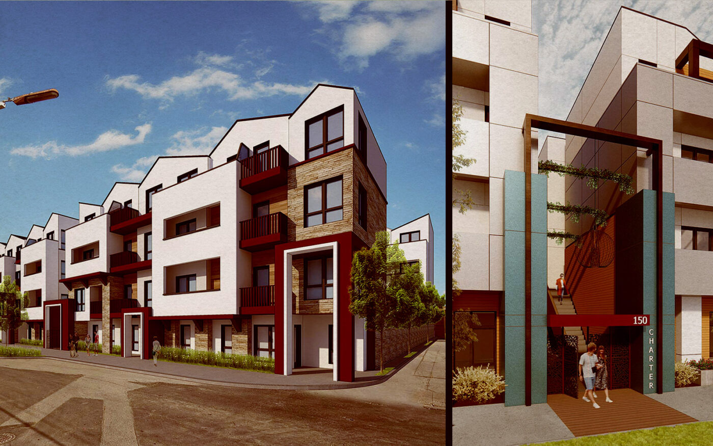 Renderings of 110-150 Charter Street, Redwood City (Getty, LDP Architecture)