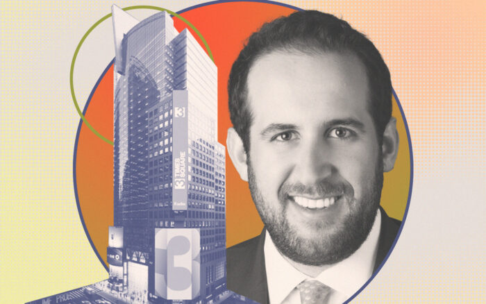 Rudin's Michael Rudin with rendering of 3 Times Square