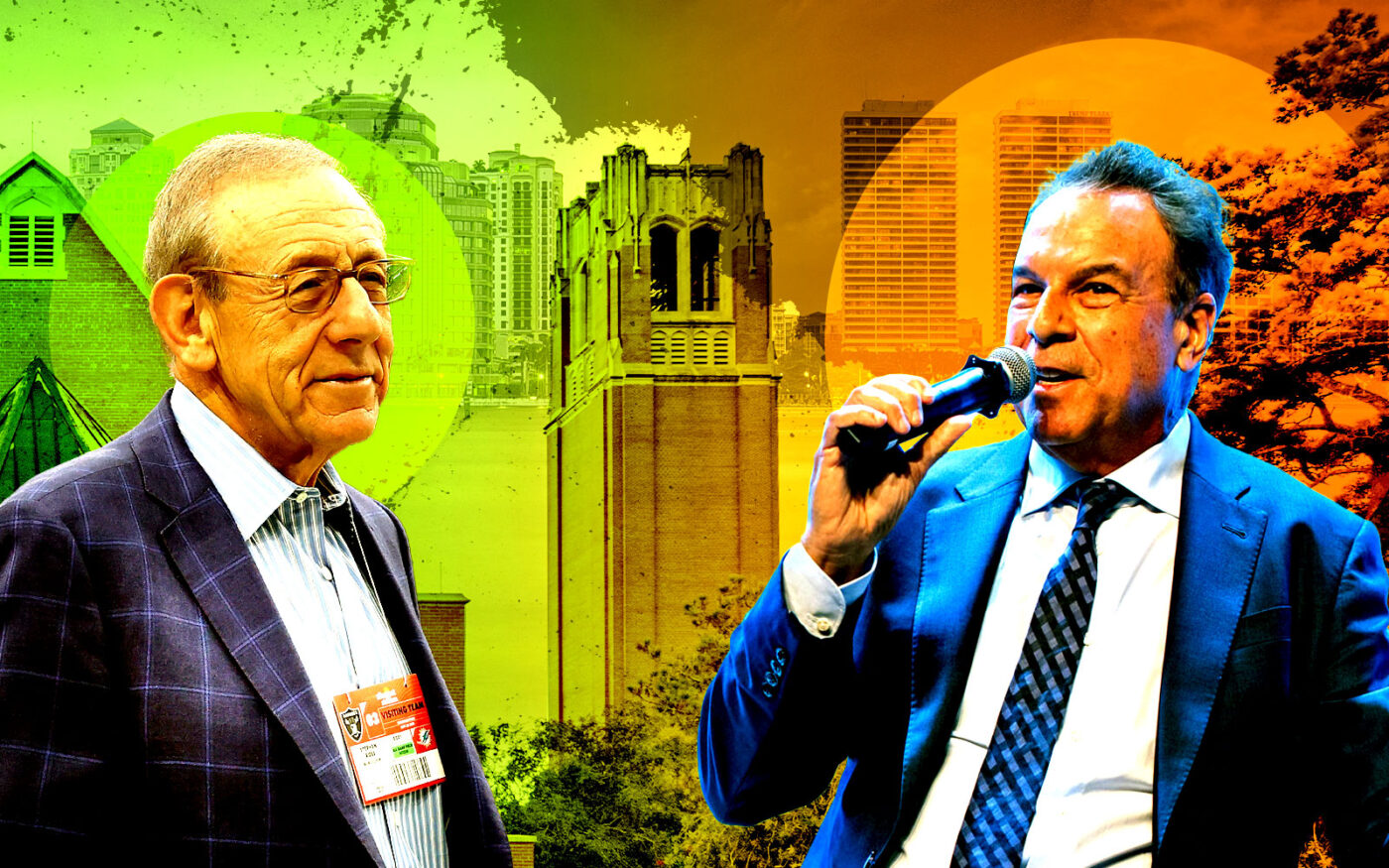 From left: Stephen Ross and Jeff Greene, UF