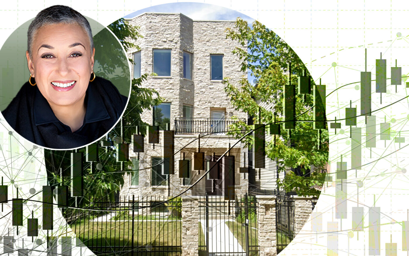 6352 S Kenwood Avenue in Chicago with Agent Michelle Browne of @properties with increasing charts