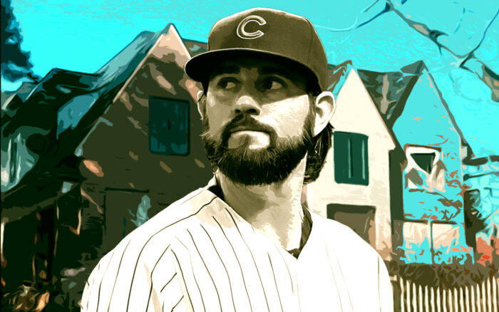 Former Chicago Cubs pitcher Jason Hammel and the unfinished Glencoe residence (Getty, Google Maps)