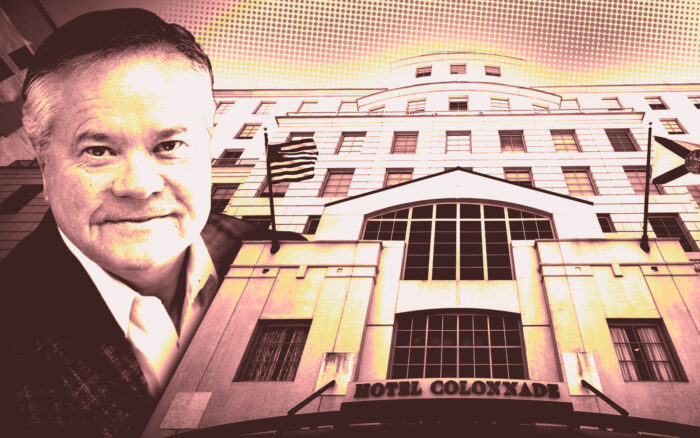 Crescent chairman John Goff and the Colonnade Hotel at 180 Aragon Avenue in Coral Gables (Getty, Crescent, Twitter/Hotel Colonade)