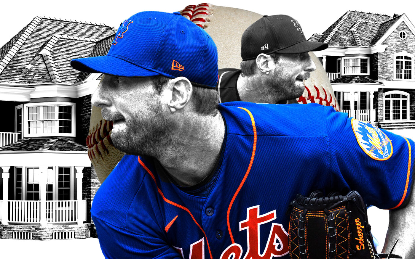 A photo illustration of New York Mets' Max Scherzer (Getty)