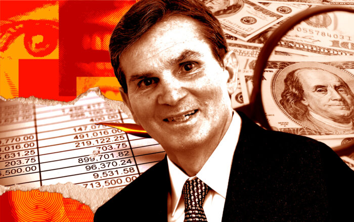 A photo illustration of Former Signature Bank CEO Joseph DePaolo (Getty, Signature Bank)