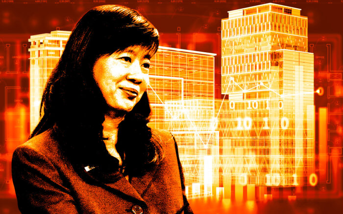 A photo illustration of Mayor of Fremont Lily Mei (Getty)