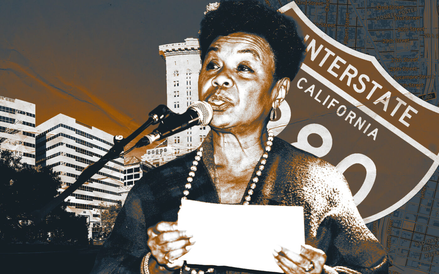 A photo illustration of U.S. Congresswoman Barbara Lee (Getty)