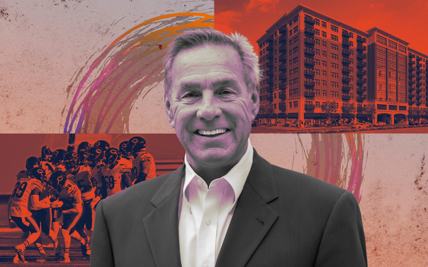 Norwood Builders’ Bruce Adreani and a rendering of Arlington 425