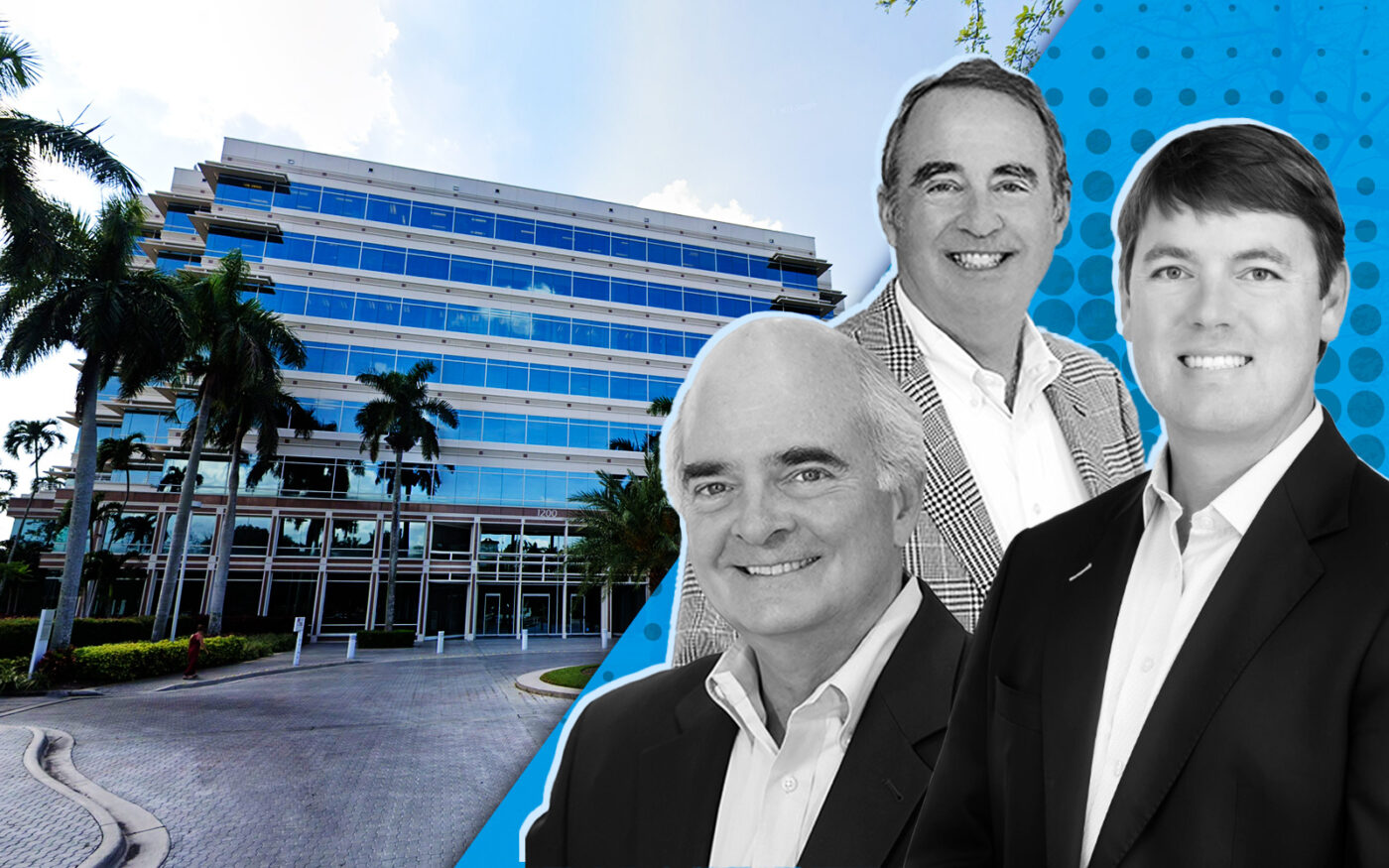 Cornerstone Corporate Center I at 1200 South Pine Island Road in Plantation with The Brookdale Group’s Robert Turner, as well as co-founders Charles Davidson III and Fred Henritze