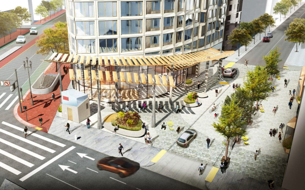 Rendering of plans for 1500 Market Street in San Francisco