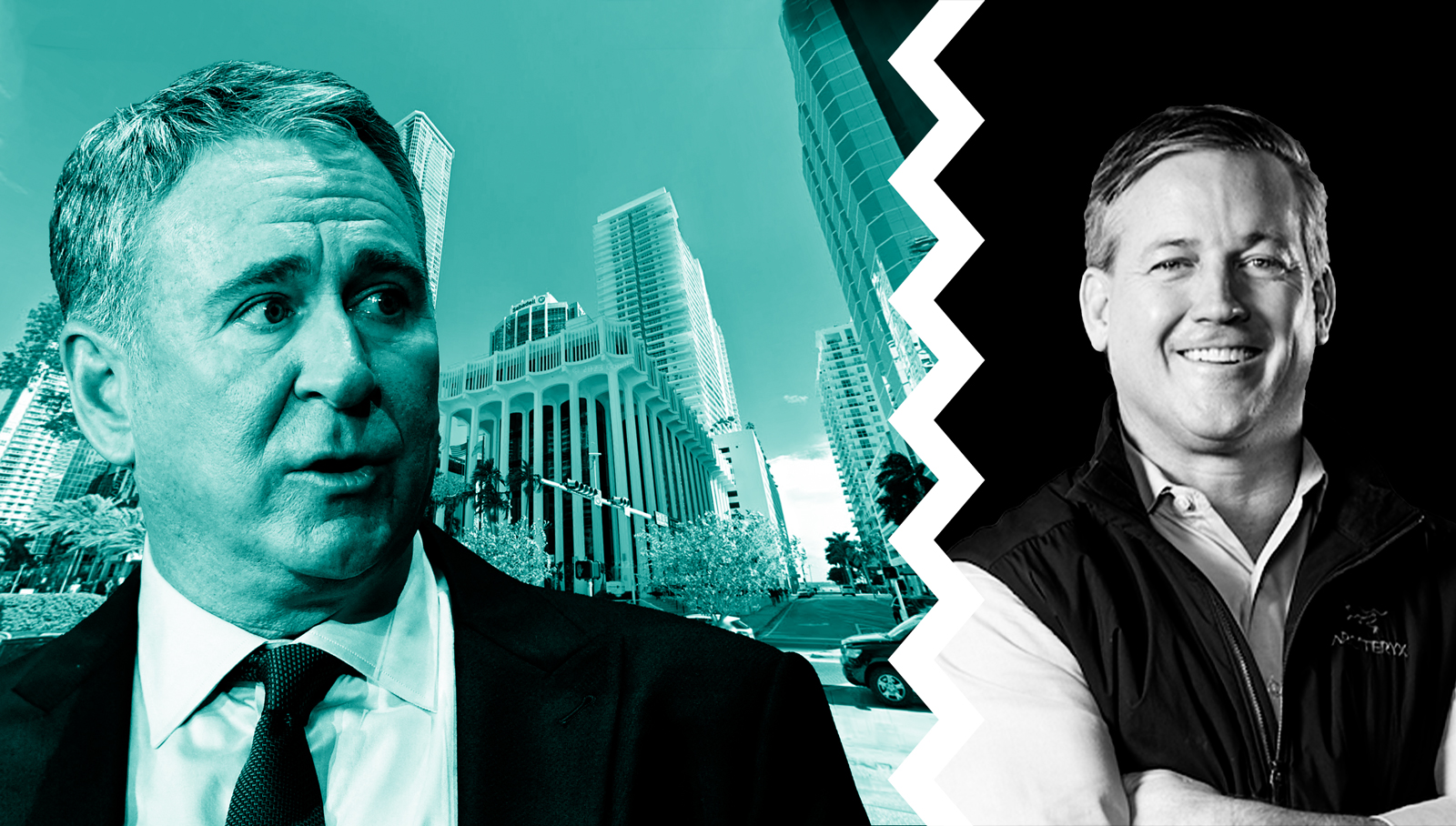 Ken Griffin with 1201 Brickell Bay Drive in Miami and Sterling Bay CEO Andy Gloor