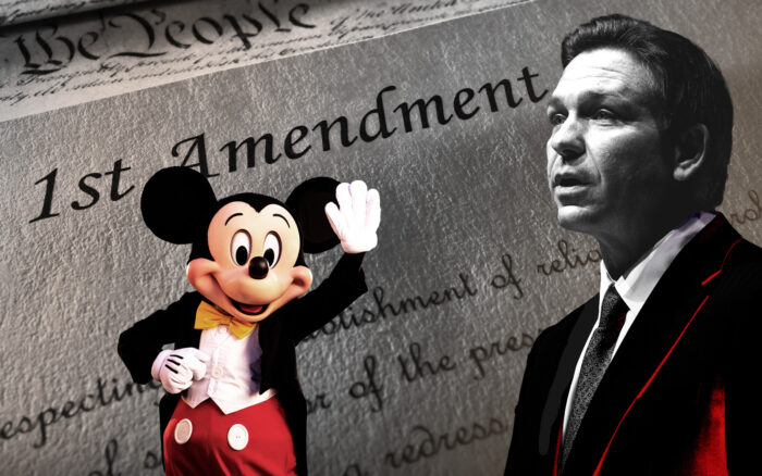 Gov. Ron DeSantis and Mickey Mouse