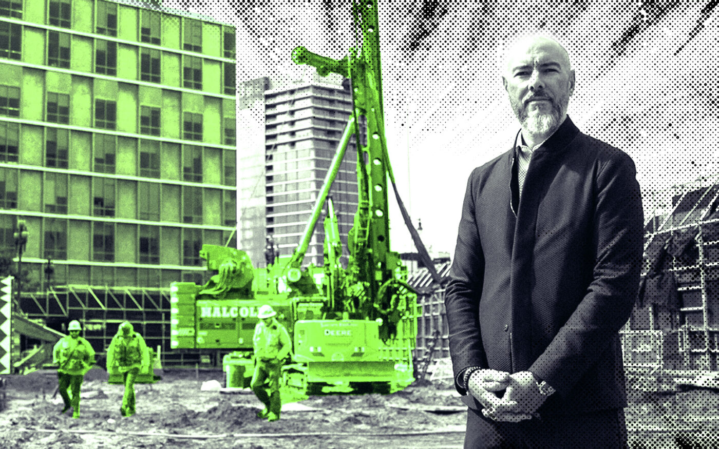 A photo illustration of Lendlease's Arden Hearing and 30 Van Ness (Getty, Lendlease)