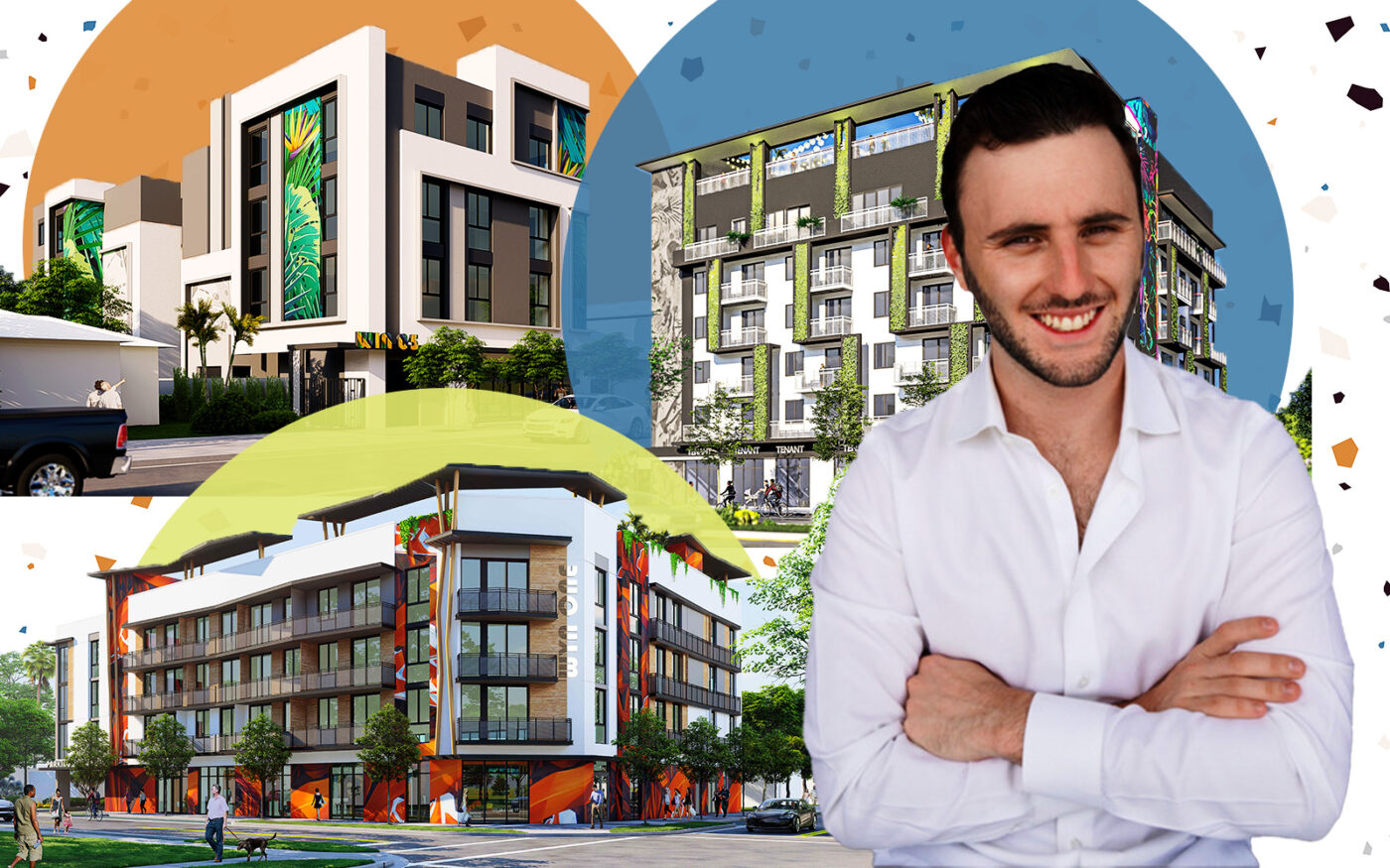 ABH Developer Group's Alexis Bogomolni with Renderings of 3422 NW 5th Ave, 3332 NW 5th Ave and 3333 NW 1st Ave in the Wynwood Norte district in Miami