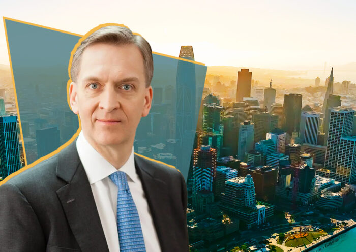 Brookfield Asset Management's Bruce Flatt and the San Francisco skyline