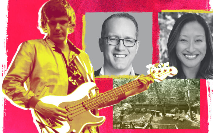 The Strokes’ Nikolai Fraiture, Cushman & Wakefield’s Toby Dodd and EasyKnock’s and Julie dePontbriand