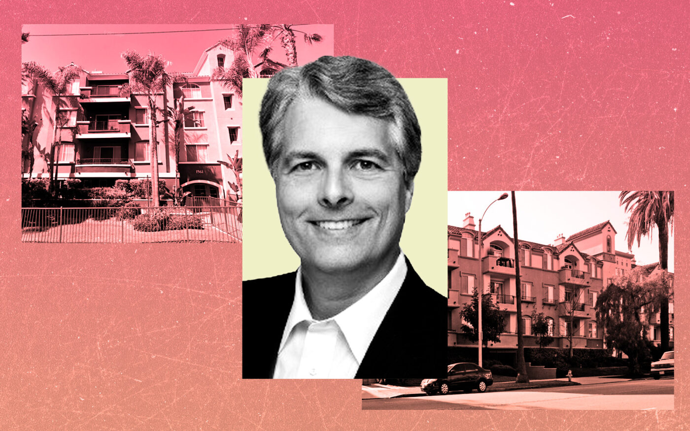 Equity Residential CEO Mark Parrell with 1561 South Barrington Avenue (left) and 2201-2245 Beverly Glen Boulevard (right)