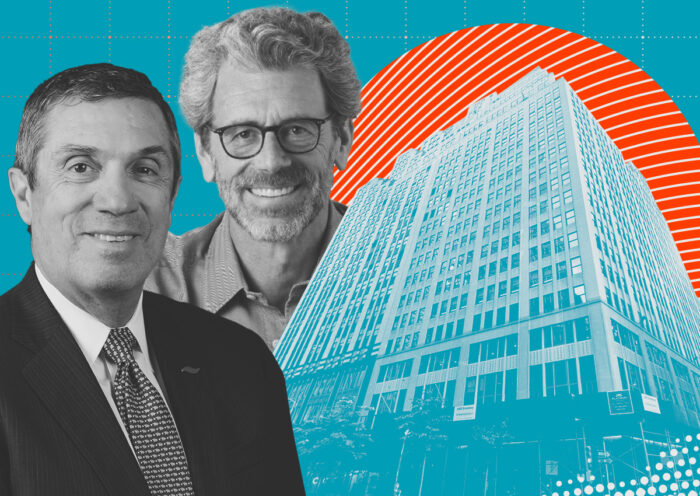 Flagstar's Alessandro DiNello and Empire State Realty Trust's Tony Malkin with 1400 Broadway