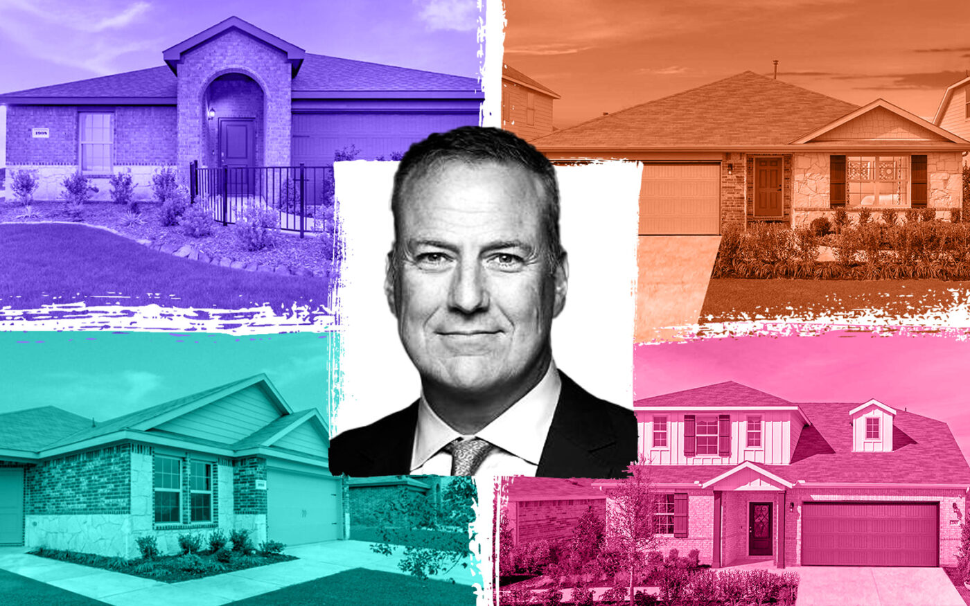 Greystar CEO Bob Faith and homes of the Wildcat Ranch Master Planned Community