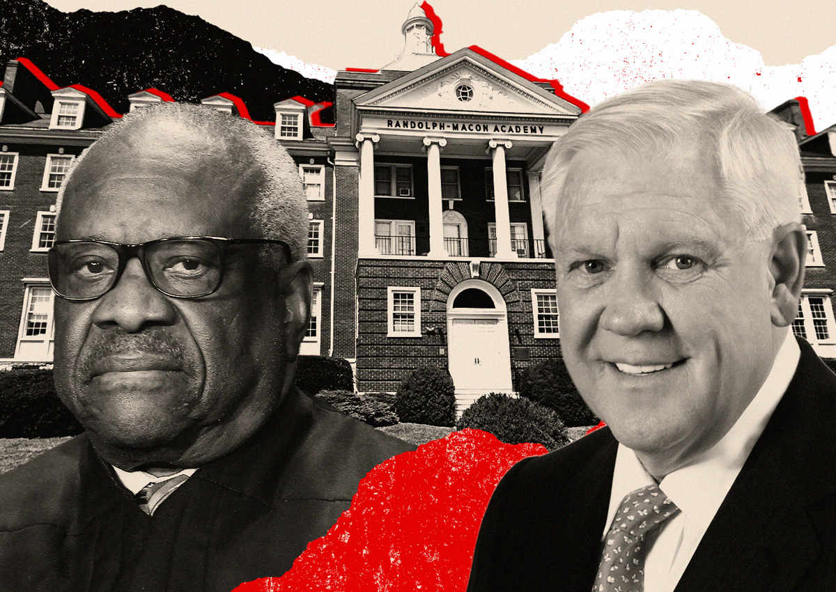 Harlan Crow and Supreme Court Justice Clarence Thomas with Randolph-Macon Academy