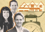 Dallas attorney Lauren Cadilac, Tarrant County agent Chandler Crouch and KE Andrews' Tony Trahan; house on scale