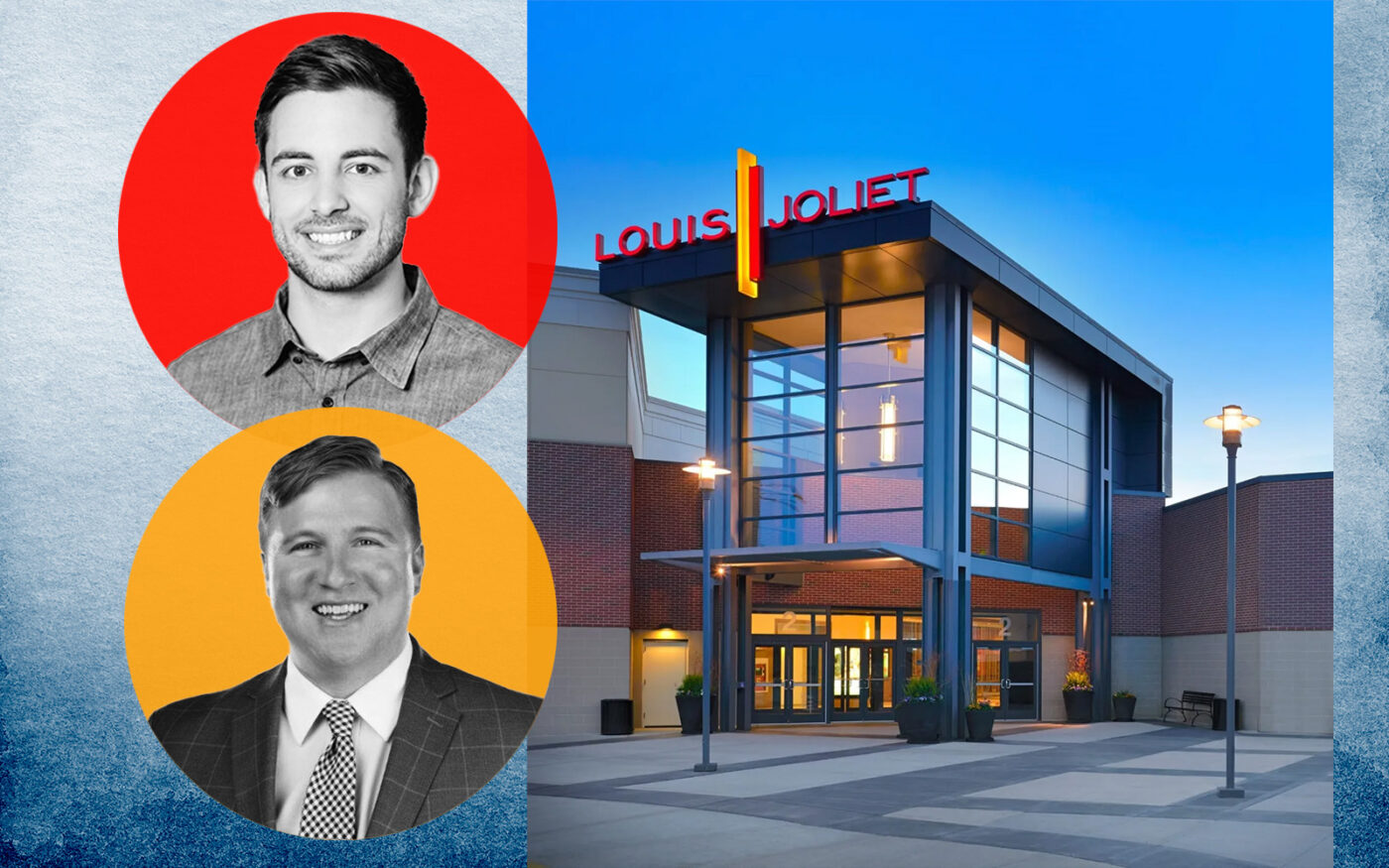 JLL brokers Austin Pye and Kevin Cremer with the Louis Joliet Mall at 3340 Mall Loop Drive in Joliet
